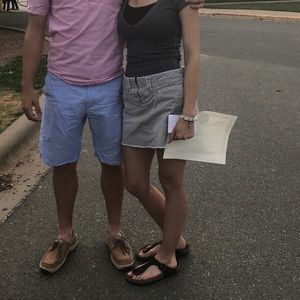 American Eagle striped cut off skirt!